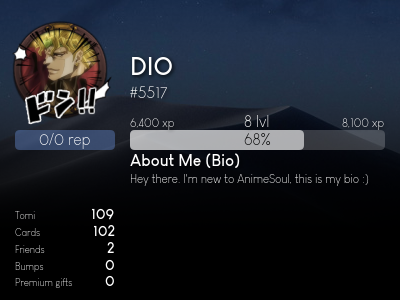 DIO's profile | Anime Discord - Anime Soul