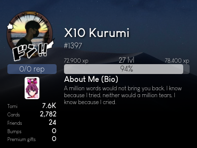 ♡ΛM Kurumi's profile | Anime Discord - Anime Soul